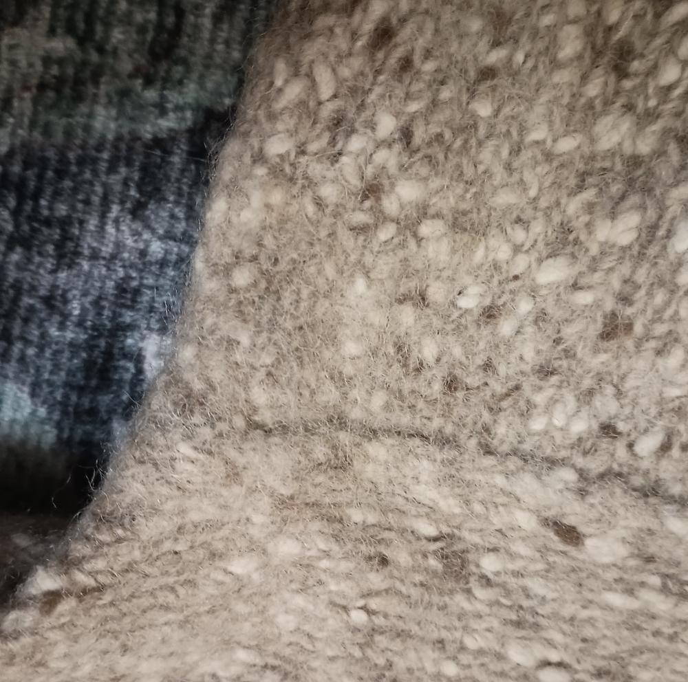 Vintage Bass Co Mens Chunky Knit Wool Grandpa Sweater XL Tan Forest Outdoor - Picture 4 of 11